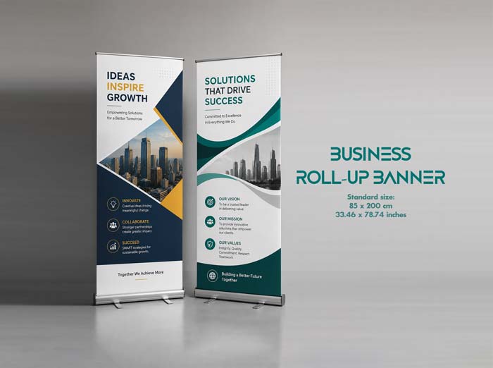 Roll-up pull-up banner printing Dubai — events and exhibitions